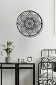 YUVARLAK ÇERÇEVELİ MANDALA METAL DUVAR DEKORU - 3