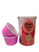 Cupcake/Muffin /Suffle Kek Kapsülü Pembe 25 li - 1