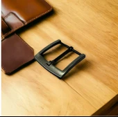 Kemer Tokası 4,5 cm Siyah Silme 1 Adet  (Leathercraft, Deri Hobi) - 1