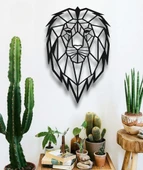 GEOMETRİK ASLAN KAFASI METAL DUVAR DEKORU - 3