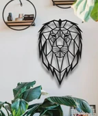 GEOMETRİK ASLAN KAFASI METAL DUVAR DEKORU - 2