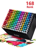 Touch Çift Uçlu Fosforlu Kalem 168 Renk Art Marker - 1