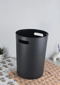 Poşet Göstermeyen Çöp Kovası - 2 Parça Plastik Çöp Kovası - Banyo, Mutfak - 8 Litre - 4