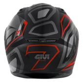 GIVI 50.7 PROTON MAT TITANIUM-KIRMIZI KASK - 5