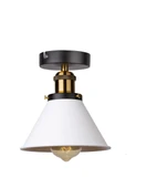 Rsylight Rys Retro Metal Tavan Plofyoner Beyaz Dekotatif Rustik Avize Çap:17 Cm - 1