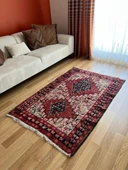 112x170 cm El Dokuma Kilim, Ender Desenli Hayvan Figürlü Yün Kilim, Nostaljik Severler için Harika Kilim - 2