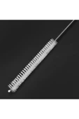 10 Adet Metal Krom Pipet Klavye Temizleme Fırçası Çubuğu Teli - 4