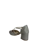 Mg Shoes 9575 Kadın Bilekten Bağlı Topuklu Saten Ayakkabı (Yaz 25) - 4