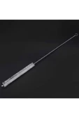10 Adet Metal Krom Pipet Klavye Temizleme Fırçası Çubuğu Teli - 3