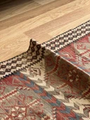 130x205 cm El Dokuma Geleneksel Türk Kilimi, Ender Desenli 35 Yaş Vintage Kilim, Yıkanabilir Rustik Stili Kilim - 4