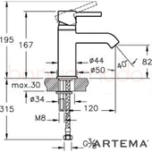 Artema A41984 Minimax S Lavabo Bataryası thumbnail 4