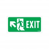 Exit Sol Yukarıı Uyarı Levhası 17,5x25 KOD:960 - 1