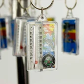 Termometre Dereceli Ve Desenli Pusulalı Anahtarlık thumbnail 3