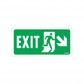 Exit Sağ Aşağı Uyarı Levhası 17,5x25 KOD:957 - 2