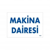 Makine Dairesi Uyarı Levhası 17,5x25 KOD:1653 - 2
