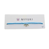 Altın Renk Turkuaz Mineli Kuş Model Miyuki Bileklik - 2955 - 2