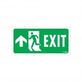 Exit Yukarı Sol Ok İşaretli Uyarı Levhası 17,5x25 KOD:956 - 2