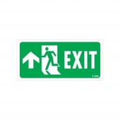 Exit Yukarı Sol Ok İşaretli Uyarı Levhası 17,5x25 KOD:956 - 1