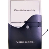 Altın Renk Gündüz Gece  Arkadaş Şans Bilekliği - 2689 - 1