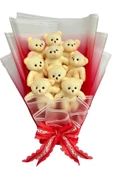 Sevgiliye Özel Peluş Ayıcık Buketi - 9 Adet Yumoş Peluş Ayılı Buket Özel Büyük Kutusunda thumbnail 5