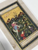 Eski Çağ Avcıları Adlı El Yapımı Minyatür Resim 21x12 cm - 3