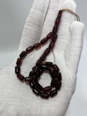 Kapsül Kesim Doğal Kaya Damla Kehribar Tesbih 33lük 9x5mm 7,5 Gram - 3