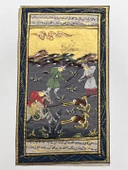 Tarihi Tepelerde Çatışma Adlı El Yapımı Minyatür Resim 21x12cm - 5