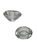 Faset Kesim Kristal Cam Tealight Mumluk 7x4 cm (1 Adet) - 1