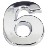 Cemax Krom Yapışkanlı 6 Rakamı 5 cm - 1