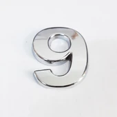 Cemax 9 Rakamı 3,75 cm Krom Yapışkanlı thumbnail 1