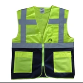 Yönetici İkaz Yeleği Sarı/Lacivert XL Beden - 3