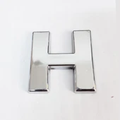 Cemax H Harfi  3,75 cm Krom Yapışkanlı thumbnail 1