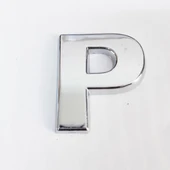 Cemax P Harfi  3,75 cm Krom Yapışkanlı thumbnail 1