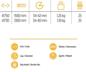 YKS 41750 Eğik Kürek Sapı 1,5 Metre thumbnail 2