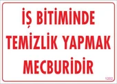 Temizlik Düzen Uyarı Levhası 25x35 KOD:1202 - 1