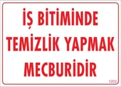 Temizlik Düzen Uyarı Levhası 25x35 KOD:1202 - 3
