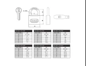 Kale 38 mm Gri Asma Kilit KD-001/10-140 thumbnail 12