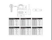 Kale 20 mm Sarı Pirinç Asma Kilit KD-001/10-220 - 12