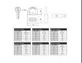 Kale 50 mm Sarı Pirinç Asma Kilit KD-001/10-250 - 10