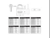 Kale 63 mm Gri Asma Kilit KD-001/10-160 thumbnail 8