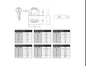 Kale 63 mm Gri Asma Kilit KD-001/10-160 thumbnail 2