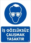 İş Koruyucu Takınız Uyarı Levhası 25x35 KOD:3 - 5