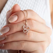 925 Ayar Gümüş Taşlı Yılan Kolye thumbnail 2