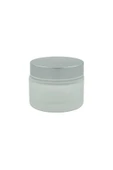 10ml şeffaf buzlu cam krem kavanozu, 12 adet, kozmetik kavanoz,krem kavanozu, cam kavanoz - 1