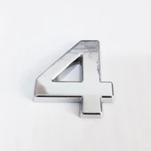 Cemax 4 Rakamı 3,75 cm Krom Yapışkanlı thumbnail 3
