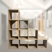 Mukotoys Basamak Raf Kitaplık Mdf 130x130 - 3