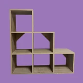 Mukotoys Basamak Raf Kitaplık Mdf 98x98 - 2