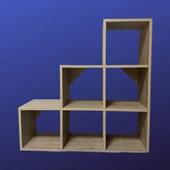 Mukotoys Basamak Raf Kitaplık Mdf 98x98 - 4