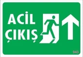 Acil Çıkış Uyarı Levhası 17,5x25 KOD:943 - 5