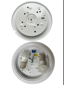 (3 Adet) Netelsan Tavan Armatürü Soft Cam Çift Duylu (Porselen Duy) (Sensörsüzdür) - 5